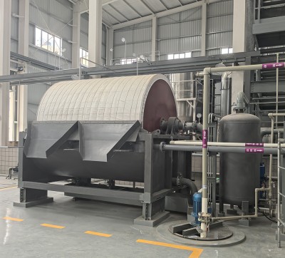 Discussion on the application of vacuum drum filters in sodium fluoride production.